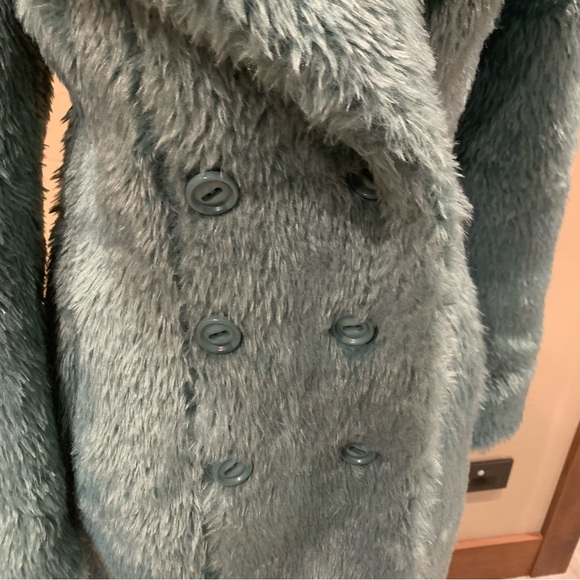 Nonat Luxury Coats "Margot Short Coat", Color: Teal, Size S - Picture 3 of 9